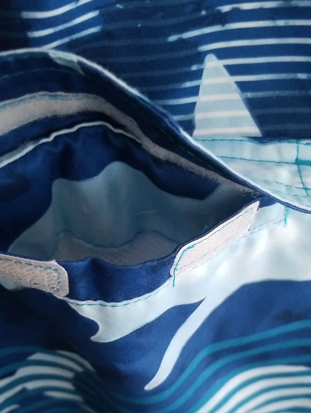 New True Craft Navy and Teal Shark Swim Shorts